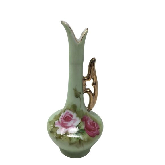 Vintage Hand Painted Lefton China 748 Mini Bud Vase - Picture 1 of 8
